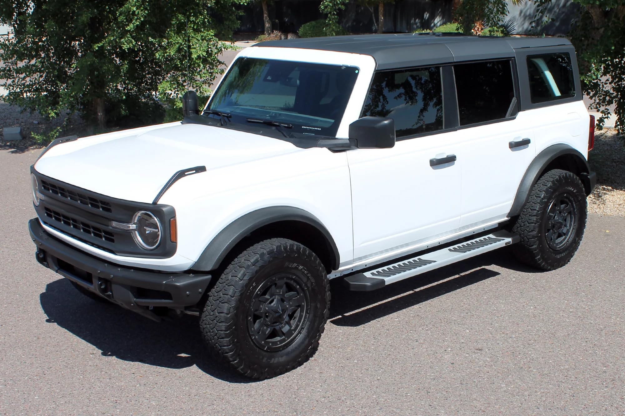 Running Boards Raptor Series Steps 6in OEM Style Aluminum Compatible with 21-26 Bronco 4-Door