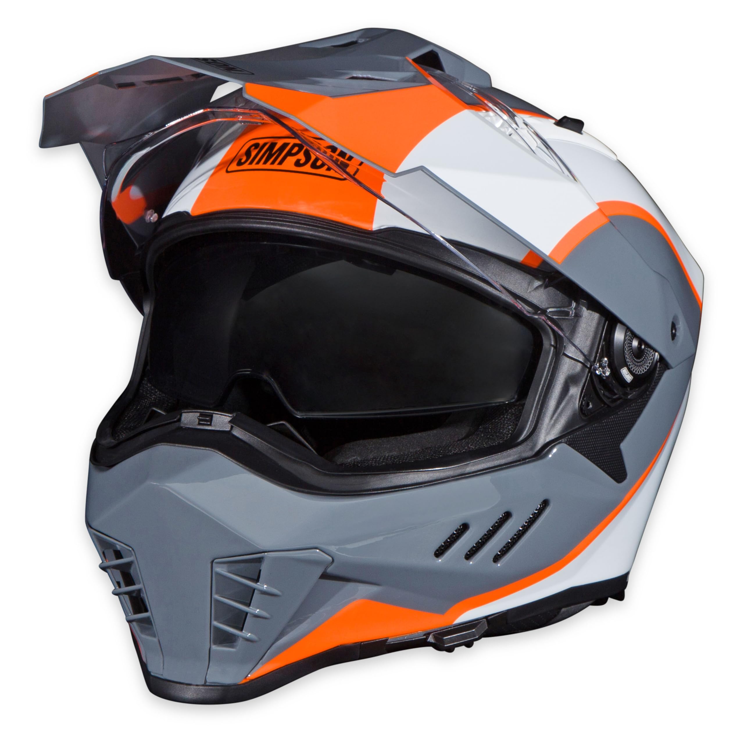 Simpson Bandit Xcursion Motorcycle Helmet - BC Orange - XL | Off Road Dirt Bike UTV Motocross ATV | Full Face | Removable Peak | Clear Pinlock Anti-Fog Visor Shield | DOT ECE Certified (XBBAOWXL)