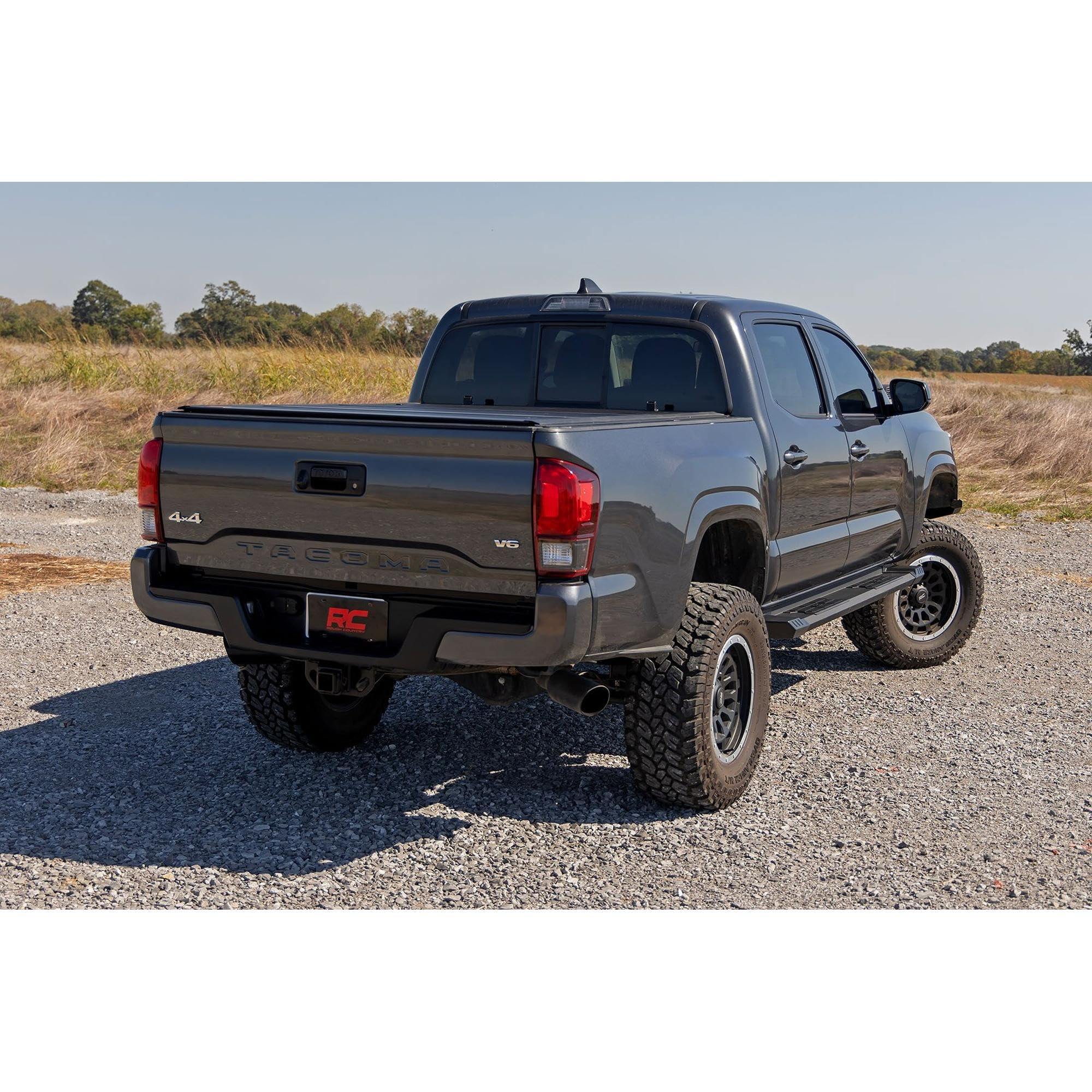 Rough Country HD2 Running Boards for Toyota Tacoma Double Cab (2005-2023) - 5" Wide Non-Slip Step, Easy Bolt-on Install