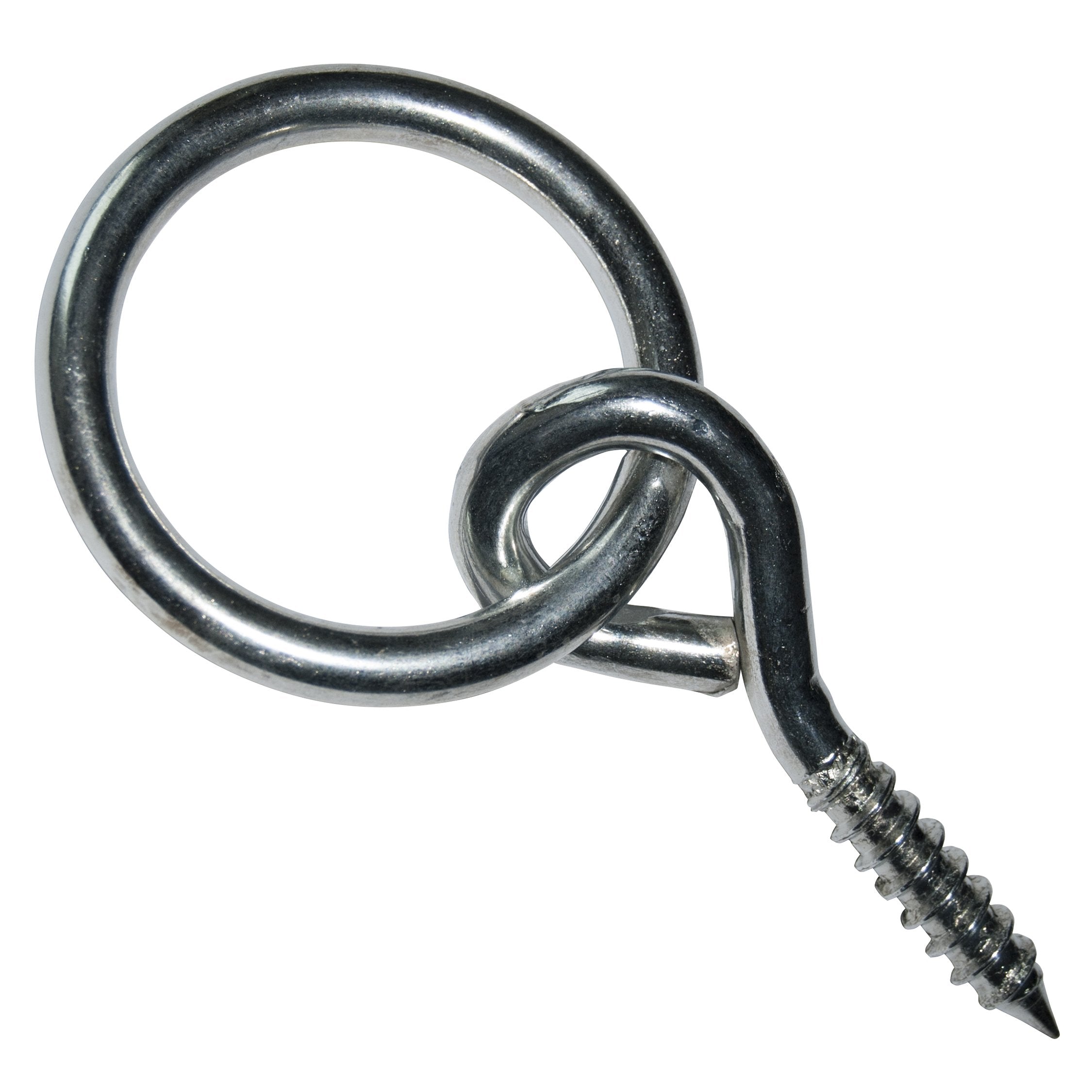 Dock Edge Galvanized Screw-in Dock Ring + 2 x 5/16", 1200lb, Zinc Plated