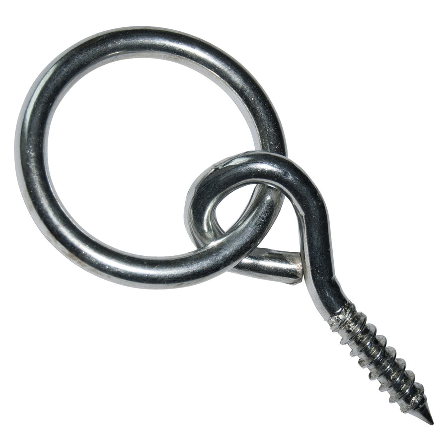Dock Edge Galvanized Screw-in Dock Ring + 2 x 5/16", 1200lb, Zinc Plated