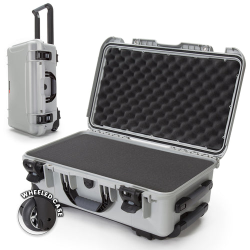 Hard Case NANUK 935 with Cubed Foam – Waterproof Protective Equipment Case with Wheels, 22” x 14” x 9” – Dustproof and Impact Resistant, Airline Carry-On Approved – Silver