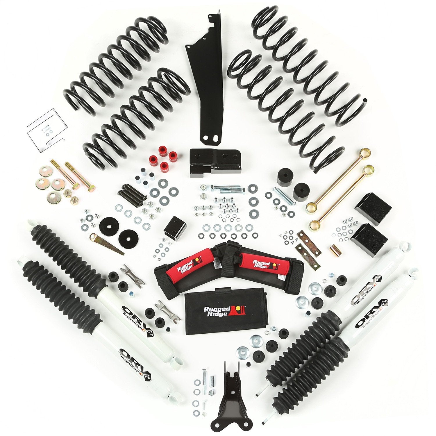 Suspension Lift Kit, Rugged Ridge | 2.5 Inch, Shocks | 18415.50 | Fits 2007-2018 Jeep Wrangler JK