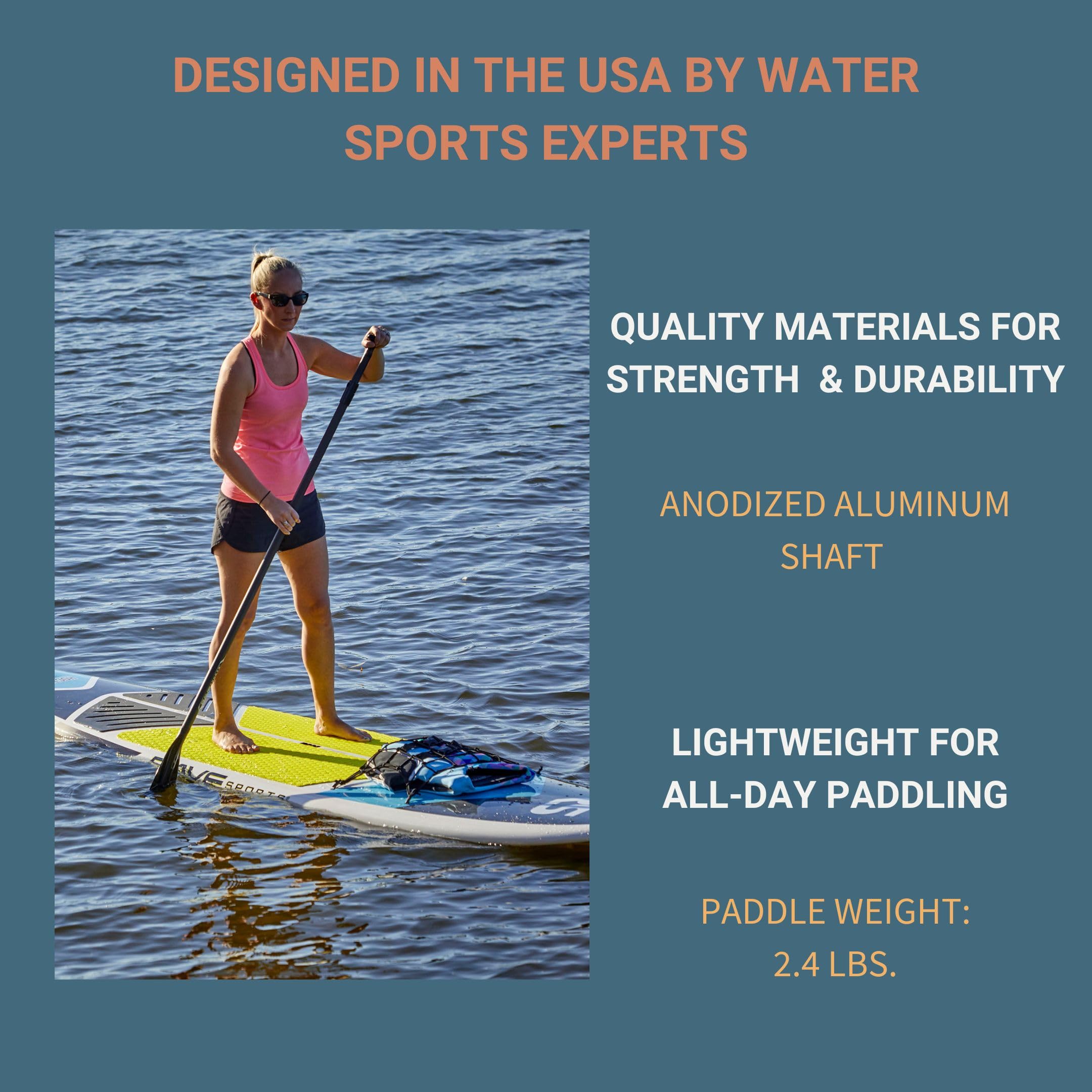 Adjustable Rave Sports 02575 Aluminum Paddle 69"-85"