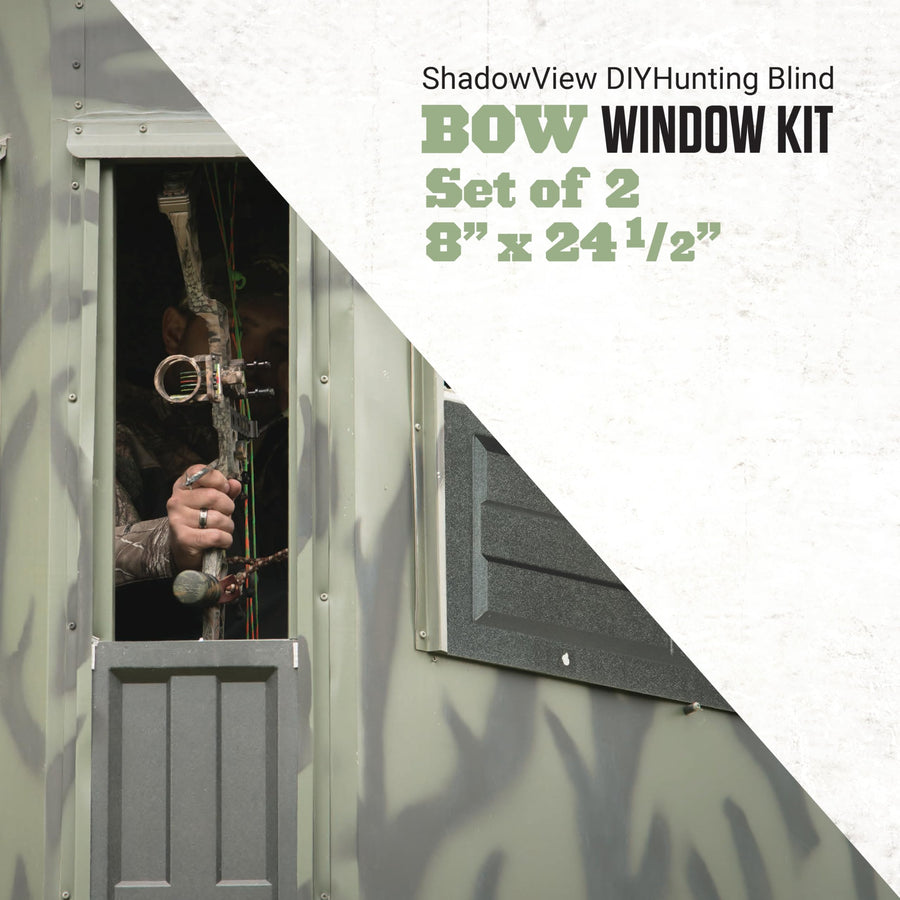 Shadow Hunter DIY Hunting Blind ShadowView Bow Window Kit, Includes Blackout and Scent Free Protection, 2-Pack