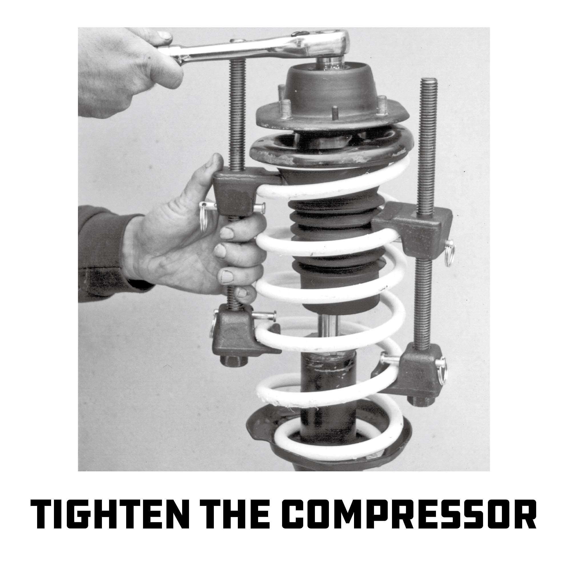 Strut Spring Compressor Kit Powerbuilt, Remove and Install Coil Springs, Tighten Compressor, Car Repair, 2 Piece, Storage Case 648627