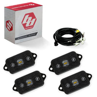 LED Rock Light Kit Baja Designs - 4 PCS. LED with Wiring Harness (White)