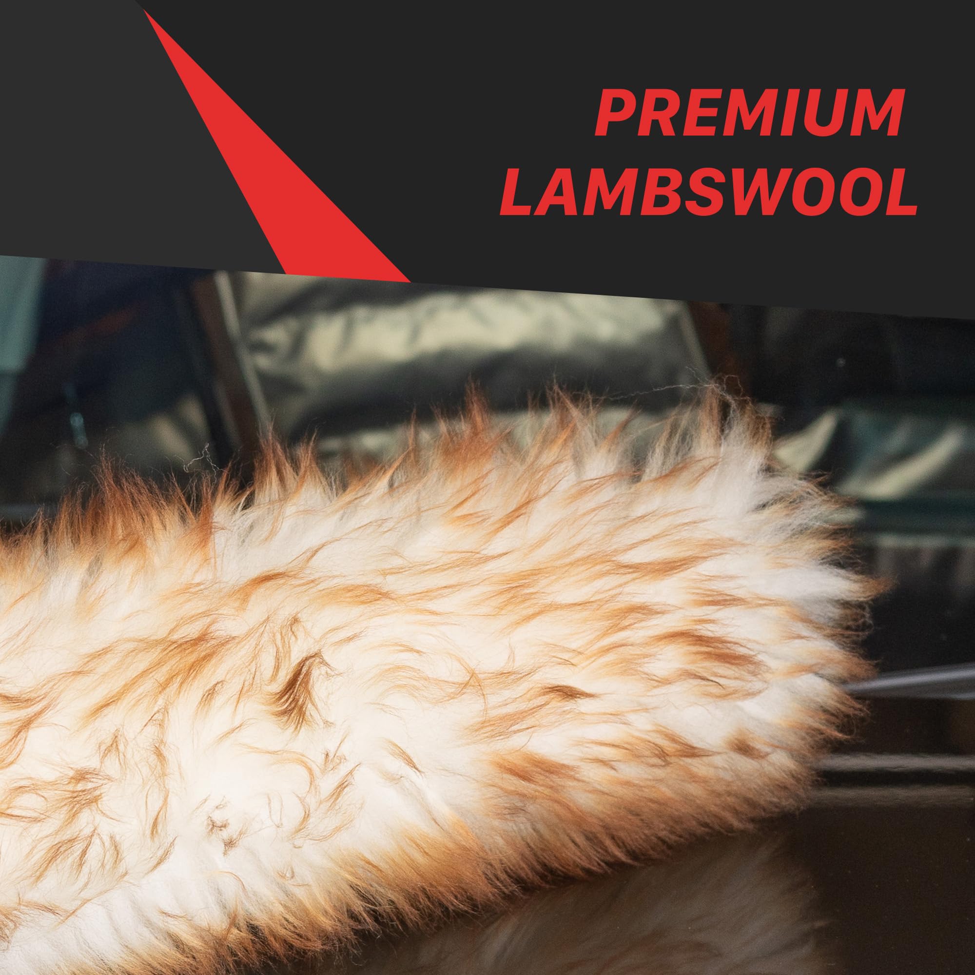 Maxshine 100% Lambswool Universal Detailing Duster with Wooden Handle | Premium Ultra-Soft High-Density Wool Head (3.5”) | Gentle Car Cleaning Brush for Dusting Interior & Exterior Surfaces
