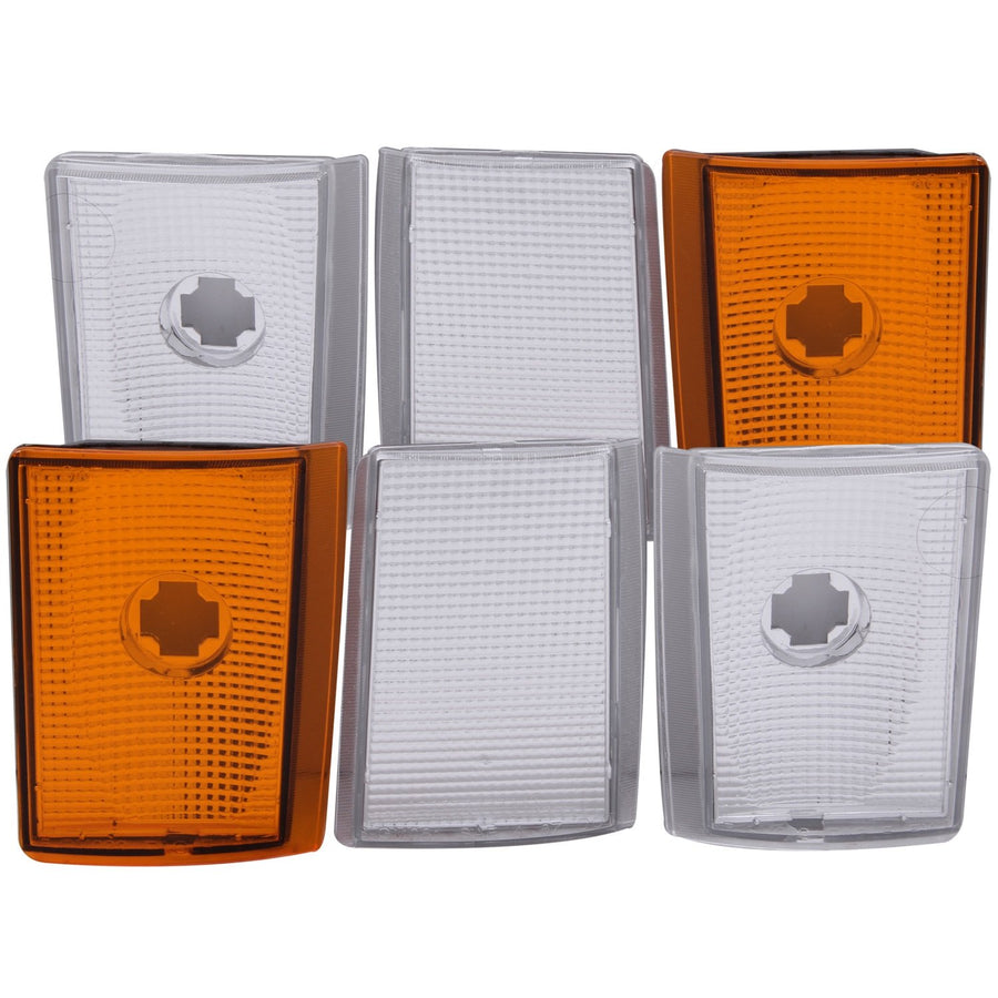 Chevrolet Suburban Anzo USA 521032 Euro 6 Pieces With Amber Reflectors Corner Light Assembly - (Sold in Pairs)