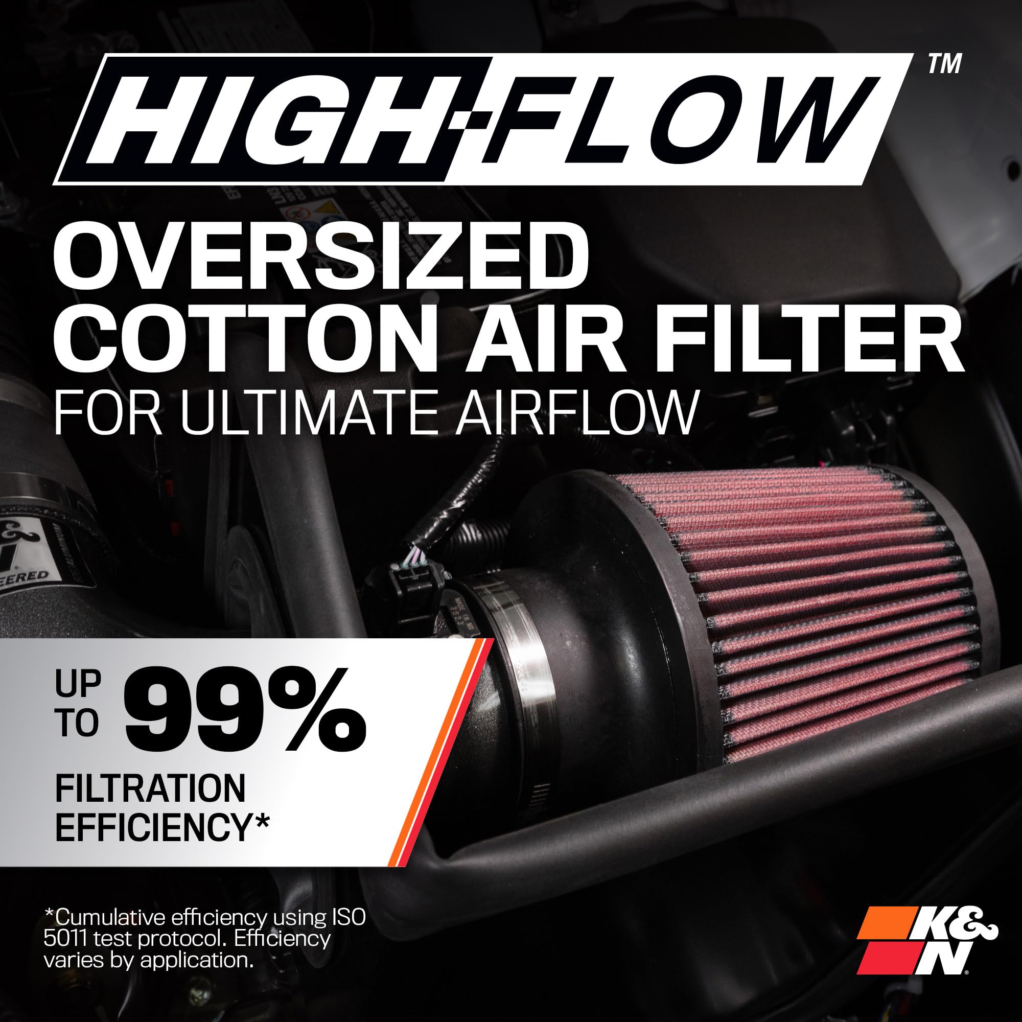 K&N High-Flow Air-Filter Cold Air Intake System: Increase Performance & Horsepower Compatible with 2023-2025 MAZDA CX-50, 77-2589KC