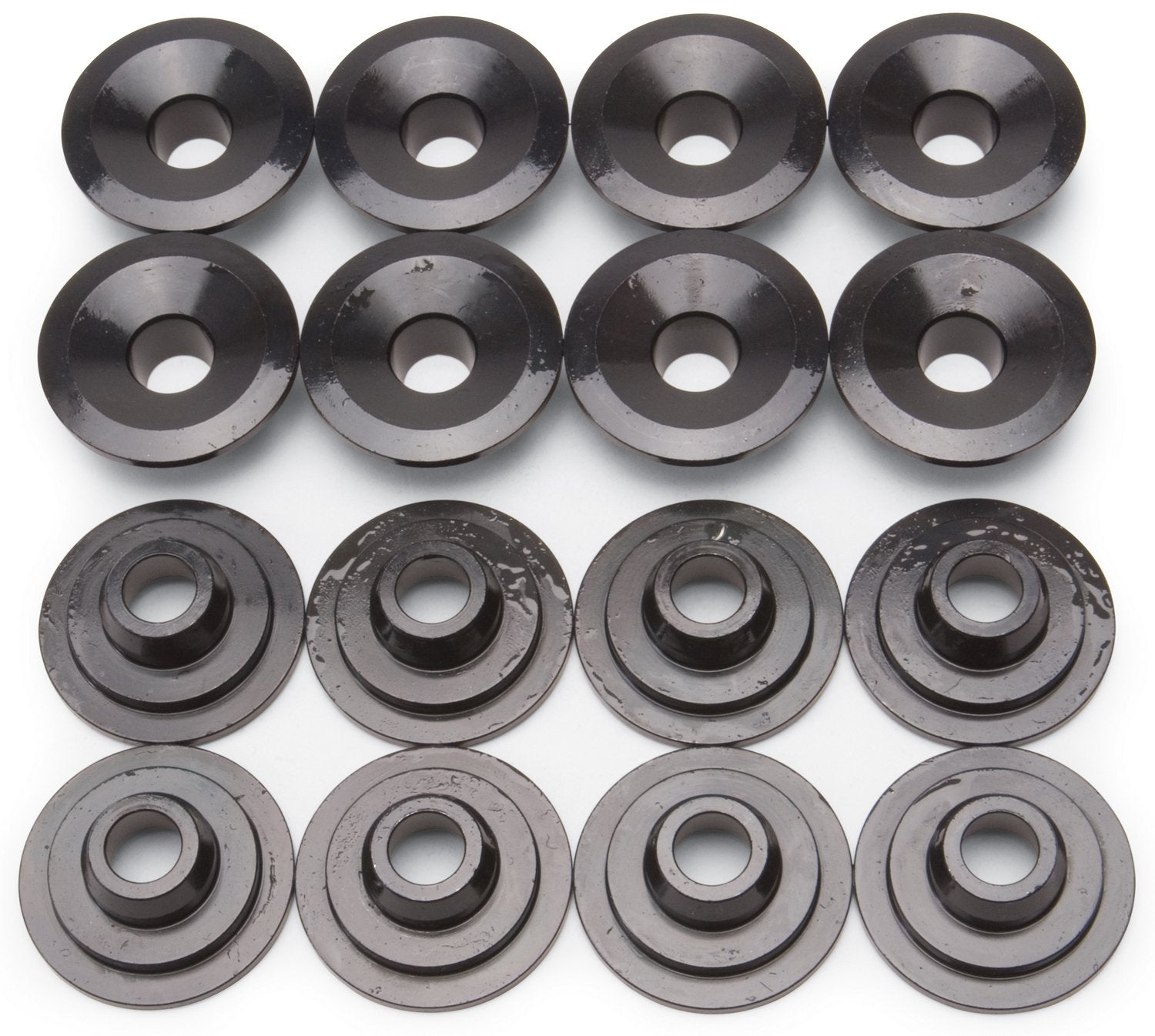 Edelbrock Valve Spring Retainer 9715 Valve Spring Diameter 1.55 in. 16 pc. Black-Oxide Finish