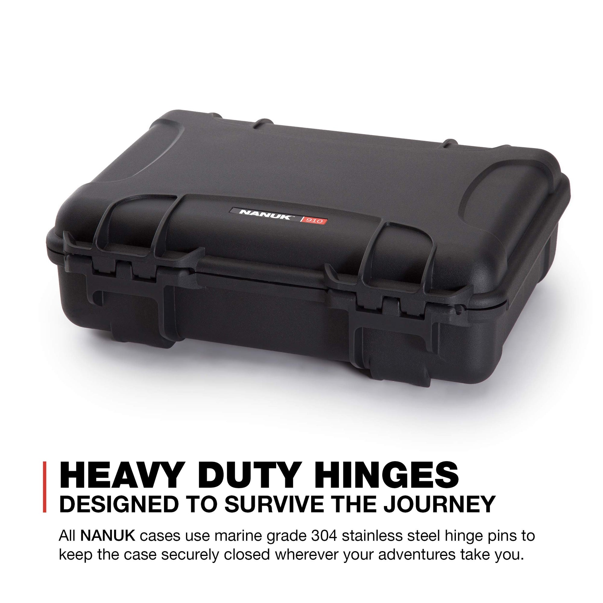 Waterproof Nanuk 910 Hard Case with Foam Insert for DJI Mavic Mini 2 Fly More - Black