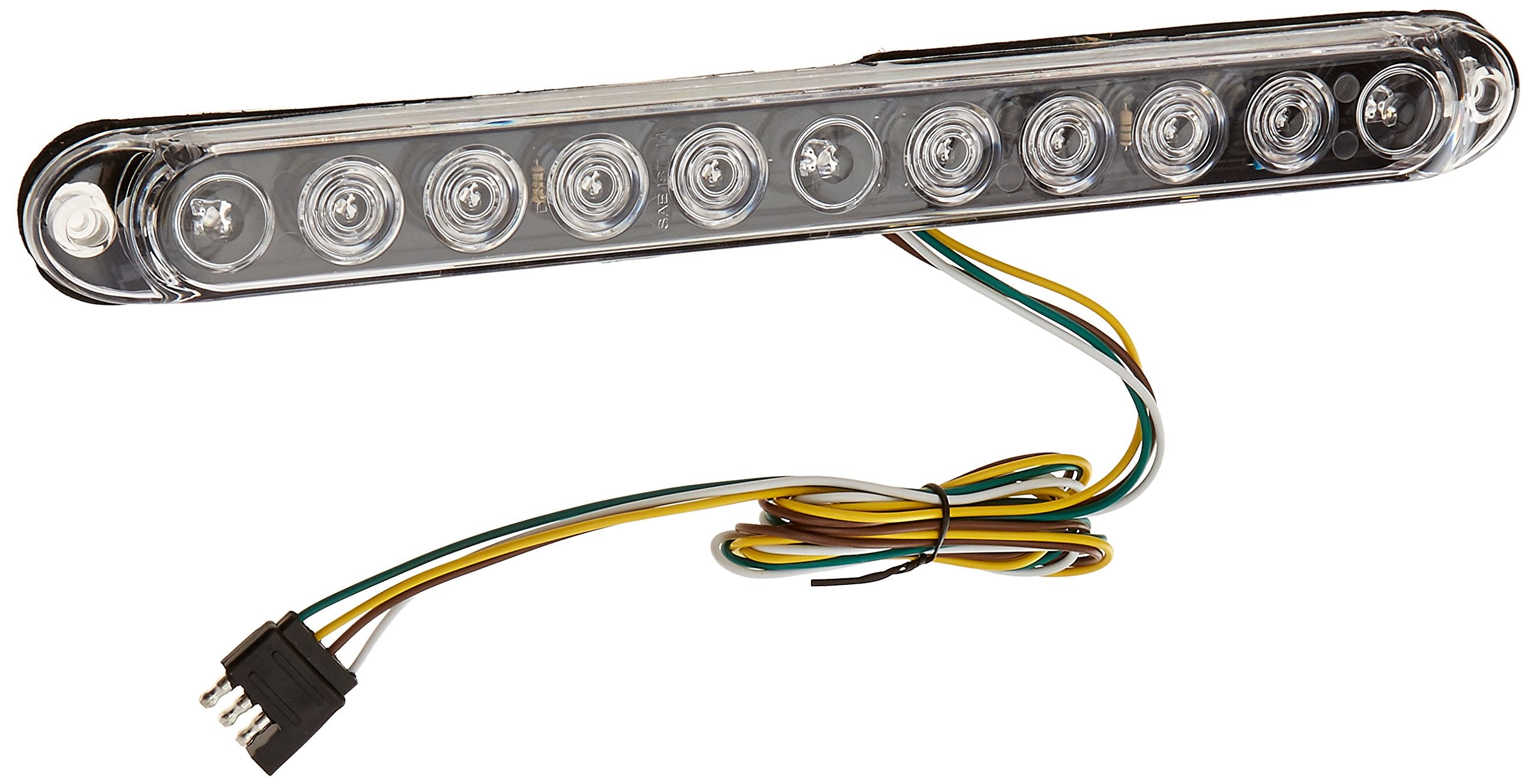 15" Mini Tailgate Bar Recon 26418CL fits Ford & Chevy/GMC Turbo Diesel & Heavy Duty Trucks - Clear Lens