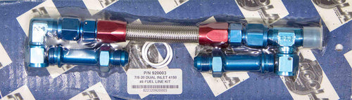 7/8-20 Fragola Dual Inlet 4150-8AN Fuel Line Kit