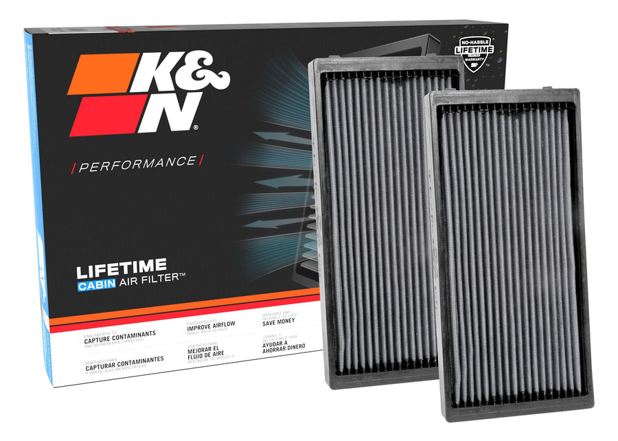 Cabin Air Filter K&N LIFETIME: Premium, Washable, Clean Air for your Cabin: Compatible with 2000-2018 BMW: X5, X6, Z3, VF3019