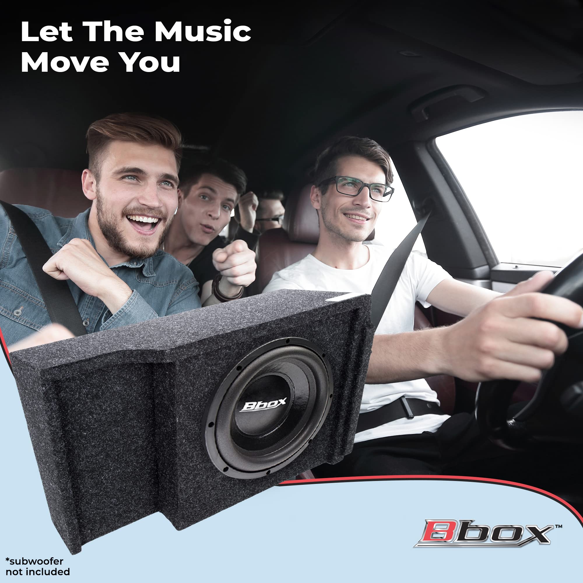 Atrend Single Bbox Sealed 12 Inch Subwoofer Enclosure - Accu-Tuned Subwoofer Boxes - Box Improves Audio Quality, Sound & Bass - Fits 1999-2007 Chevrolet/GMC Silverado/Sierra Extended Cab