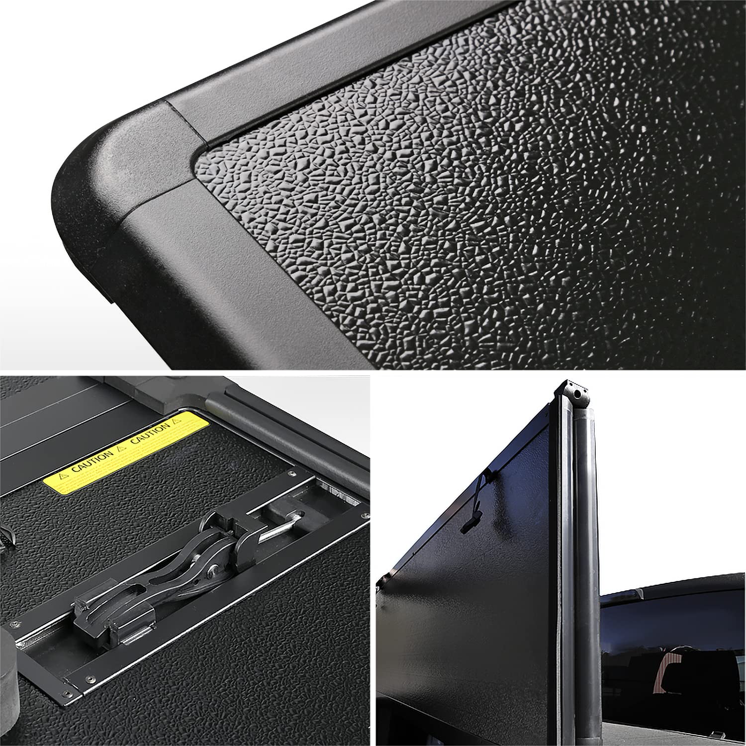 Hard Quad Fold Tonneau Cover Spec-D Tuning Compatible with Ford F150 6.5' Short Bed 2004-2014