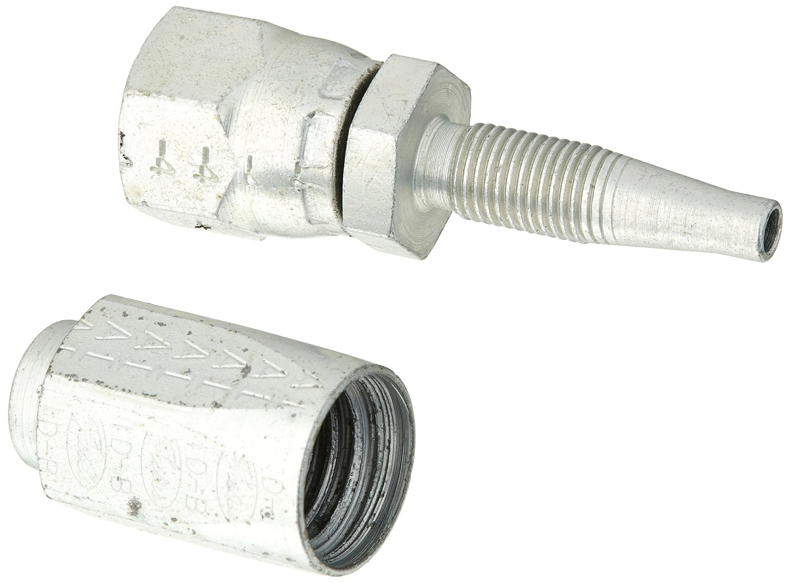 Gates Field Attachable 4C5E-4RFJSX for C5E Hose, Dual Seat Female JIC 37/SAE 45 Flare Swivel, Steel, 3/16" ID (Pack of 5)