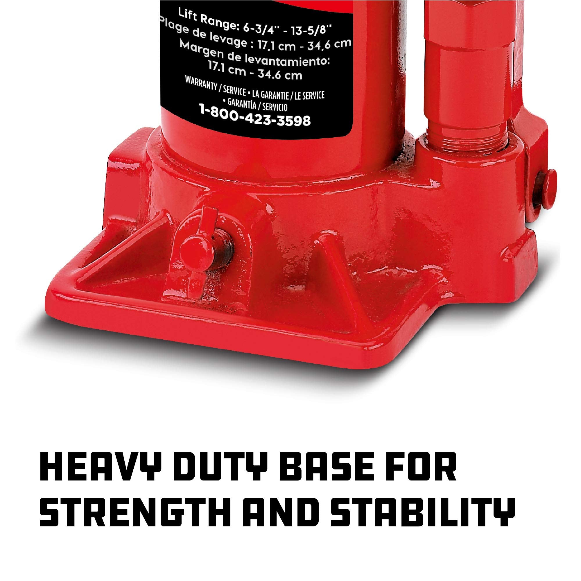 Powerbuilt Alltrade Heavy Duty 2-Ton Bottle Jack, 4000-Pound Capacity Hydraulic Car Lift, Vehicles, Trucks, Red 640405