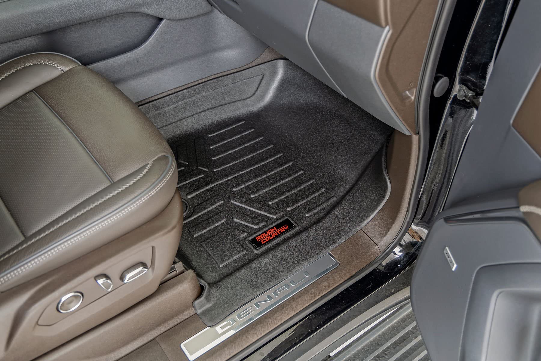 Floor Mats Rough Country for 2021-2024 Chevy/GMC Tahoe/Yukon - M-21712, Front Bench