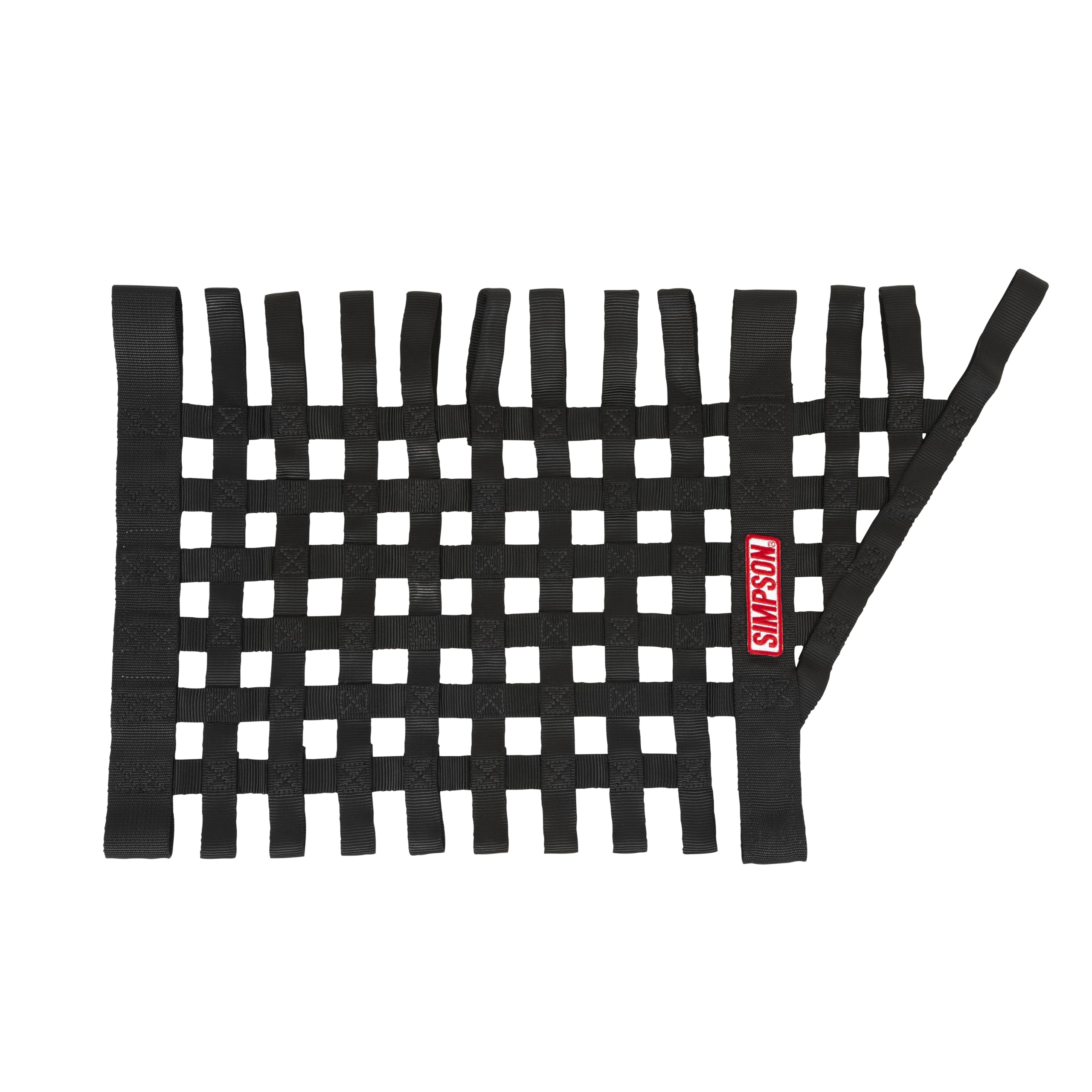 36004BK Simpson Racing Window Net 16X27 Trapezoid - SFI 27.1 - Black - Each