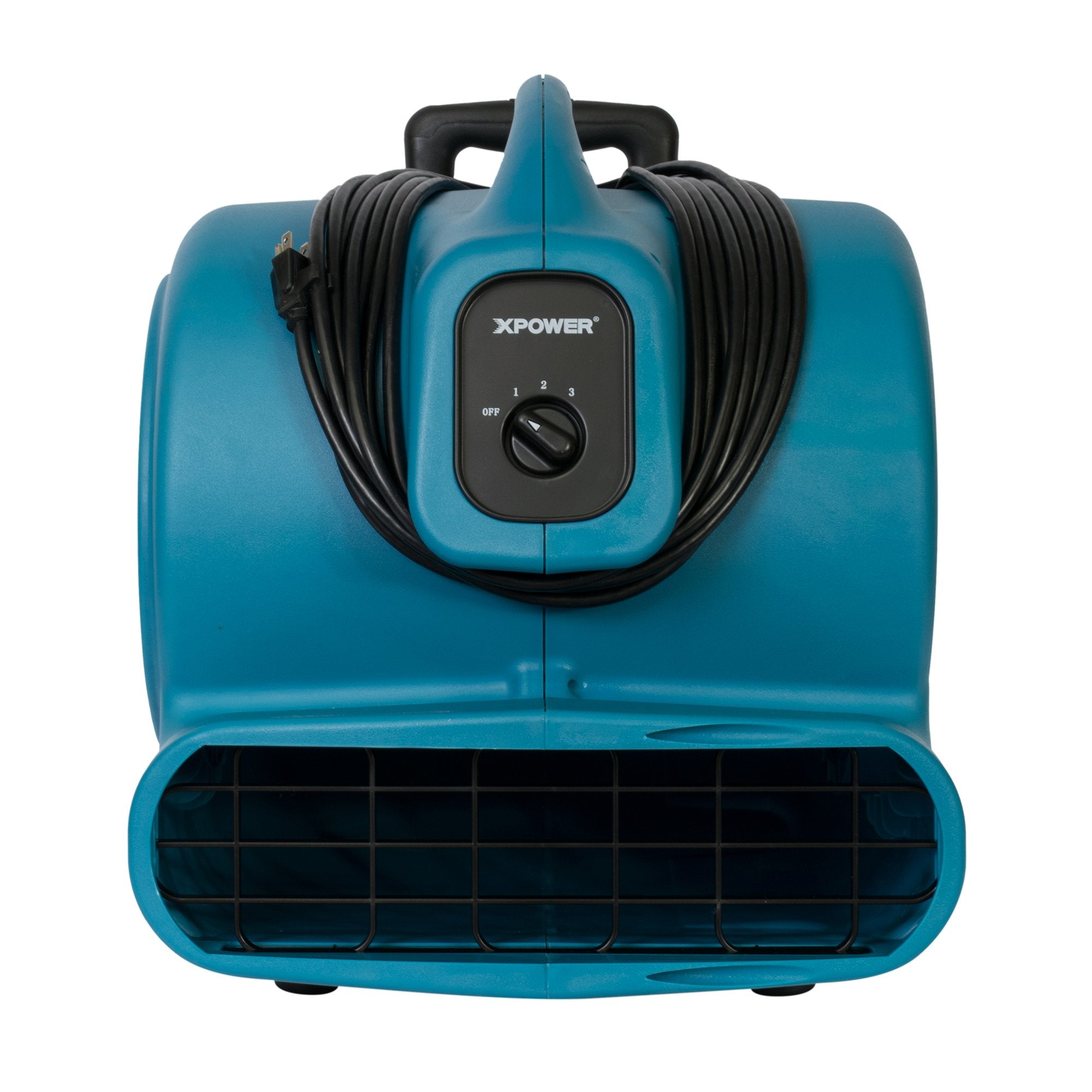 XPOWER Pro X-830H 1 HP 3600 CFM Centrifugal Air Mover, Carpet Dryer, Floor Fan, Blower, Telescopic Handle and Wheels, for Water Damage Restoration, Janitorial, Plumbing, Home Use