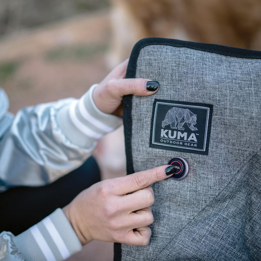 Lazy Bear Kuma Outdoor Gear Heated Chair w/Power Bank (Heather Grey)