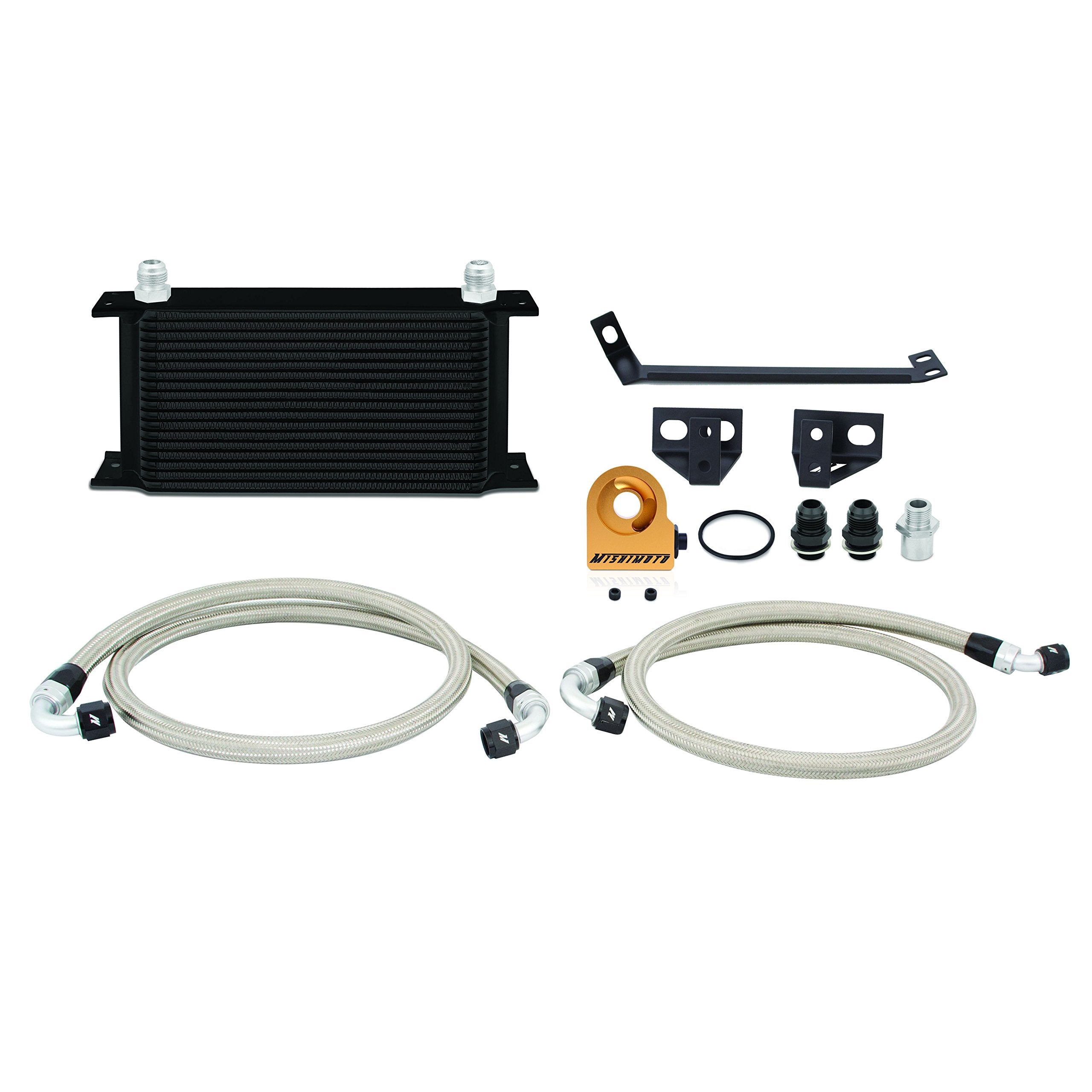 Mishimoto Oil Cooler Kit MMOC-MUS4-15TBK Thermostatic Fits Ford Mustang EcoBoost 2015+ Black