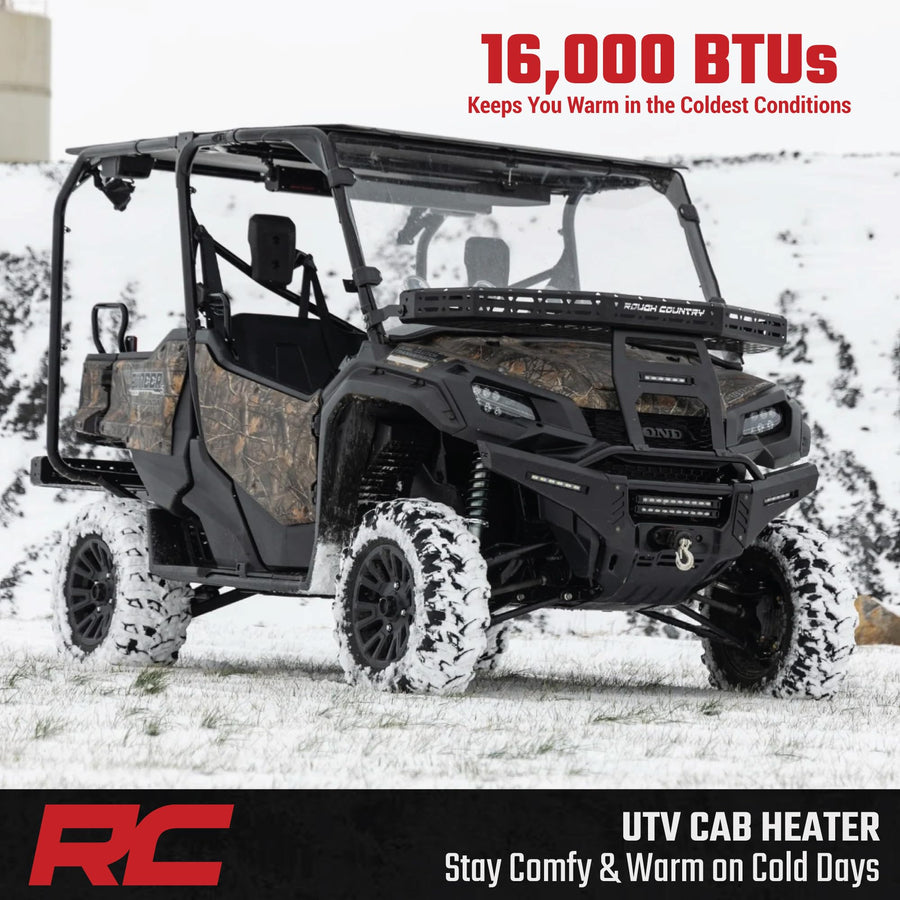 Cab Heater Rough Country for Honda Pioneer 1000-16,000 BTU UTV Heater Kit with Fast Cabin Warm-Up & Defrost, Complete Install Kit, Factory-Like Fit