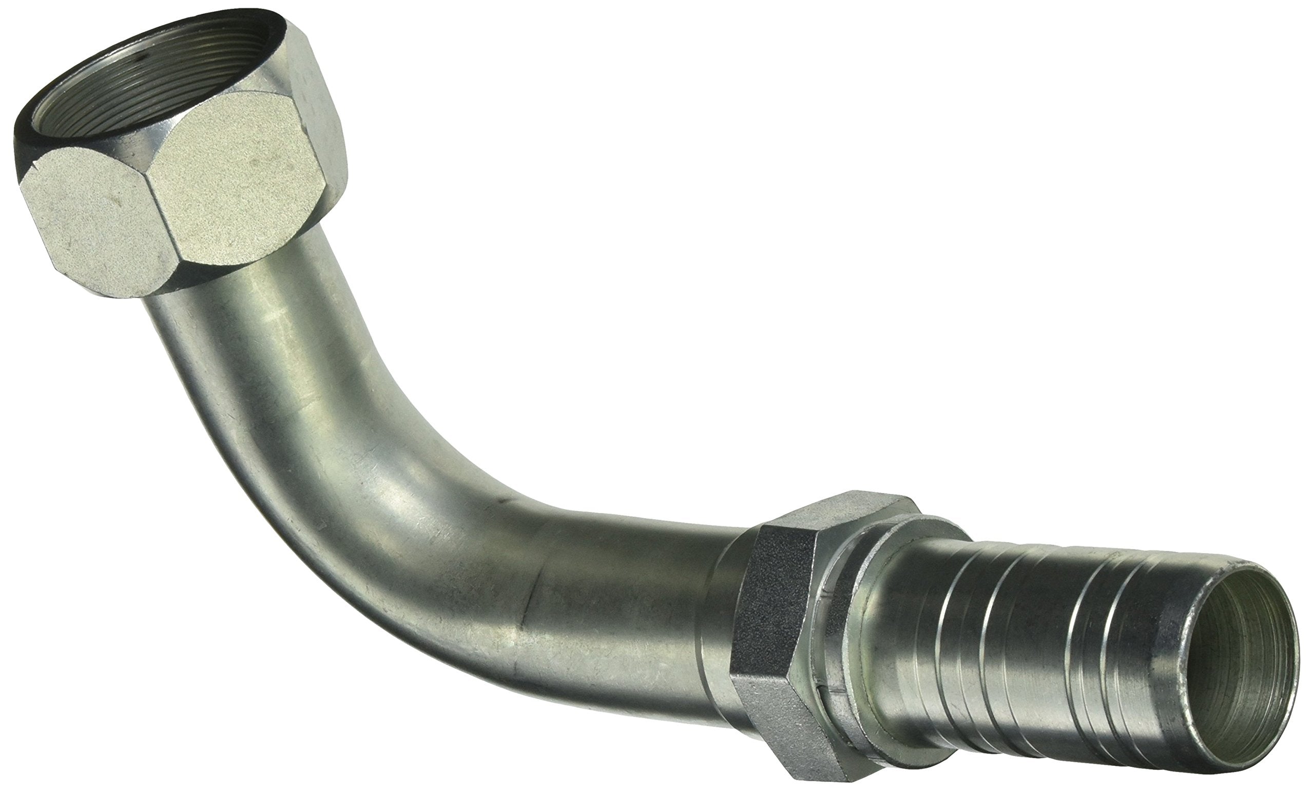 GlobalSpiral Gates 32GSP-32FJX90M Couplings, Female JIC 37° Flare Swivel, Zinc Plated Carbon Steel, 10.71", 90° Bent Tube, 2" ID