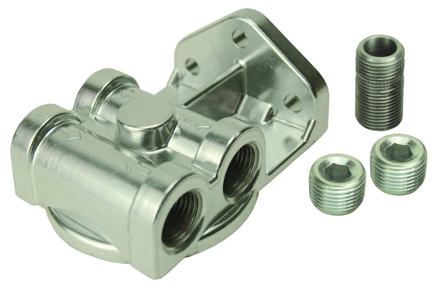 Side Port Derale 25729 Oil Filter Mount
