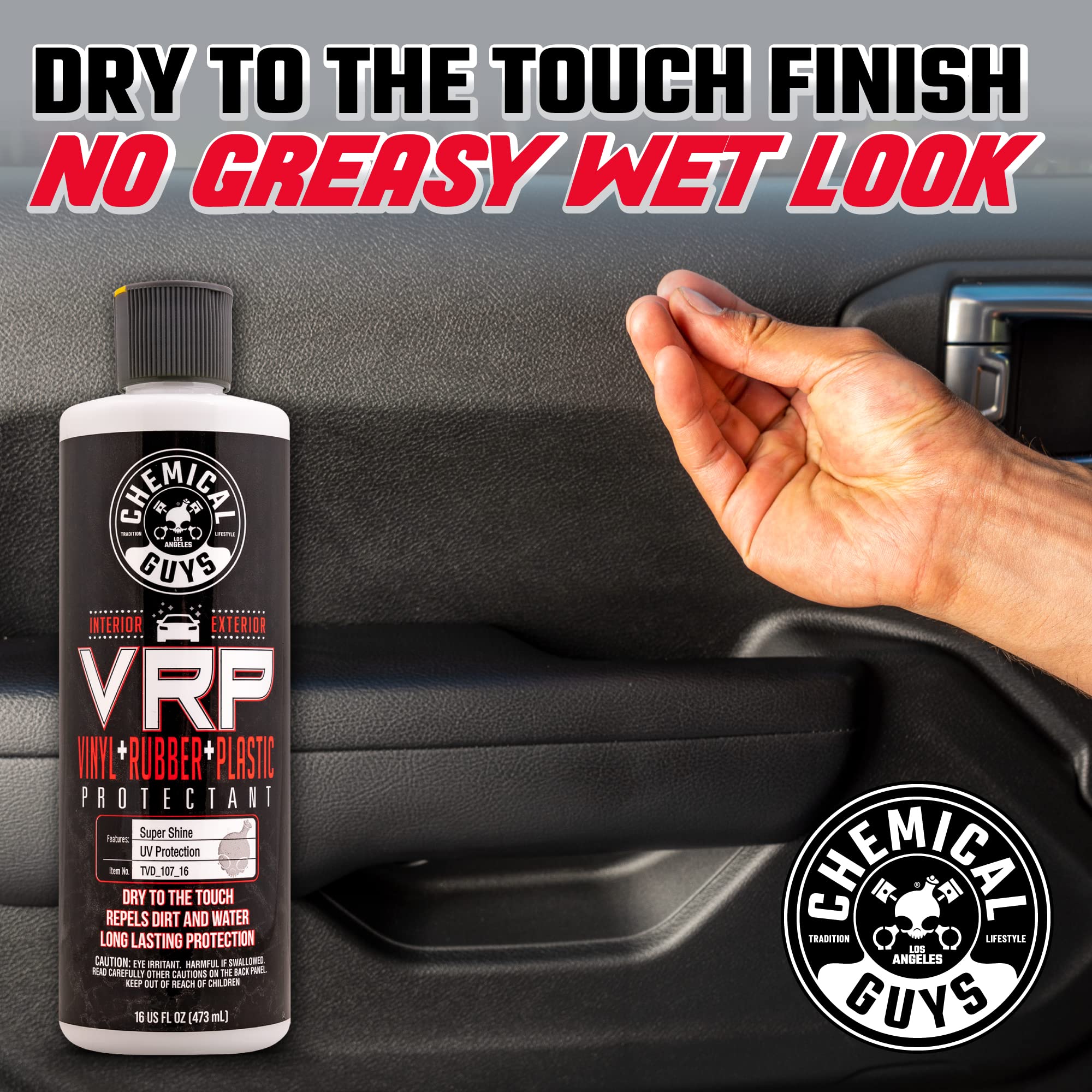 Chemical Guys VRP Dressing Vinyl, Rubber, and Plastic - Tire Dressing, Non-Greasy, Dry-to-the-Touch Shine for Tires, Trim, and More, Safe for Cars, Trucks, SUVs, RVs & More - 128 oz
