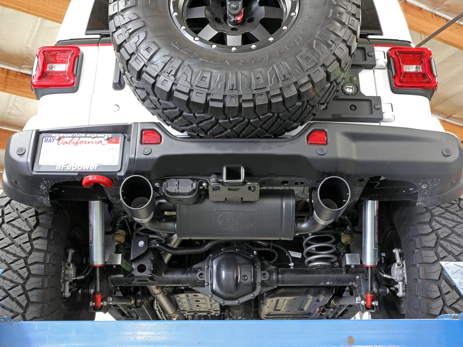 Rebel Series aFe Power 49-48096-B 3 IN to 2-1/2 IN 409 Stainless Steel Cat-Back Exhaust w/Black Tip, fits Jeep Wrangler (JL) 18-21 L4-2.0L (t)