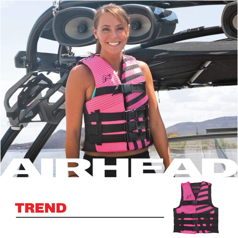 Women’s Airhead Trend Life Jacket, Coast Guard Approved, Small/Medium, Pink