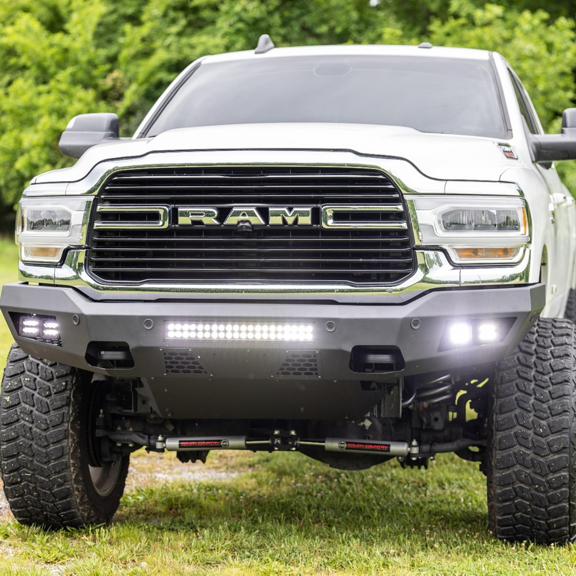 Rough Country Dual N3 Steering Stabilizer for 14-24 Ram 2500/3500 4WD - 8749430