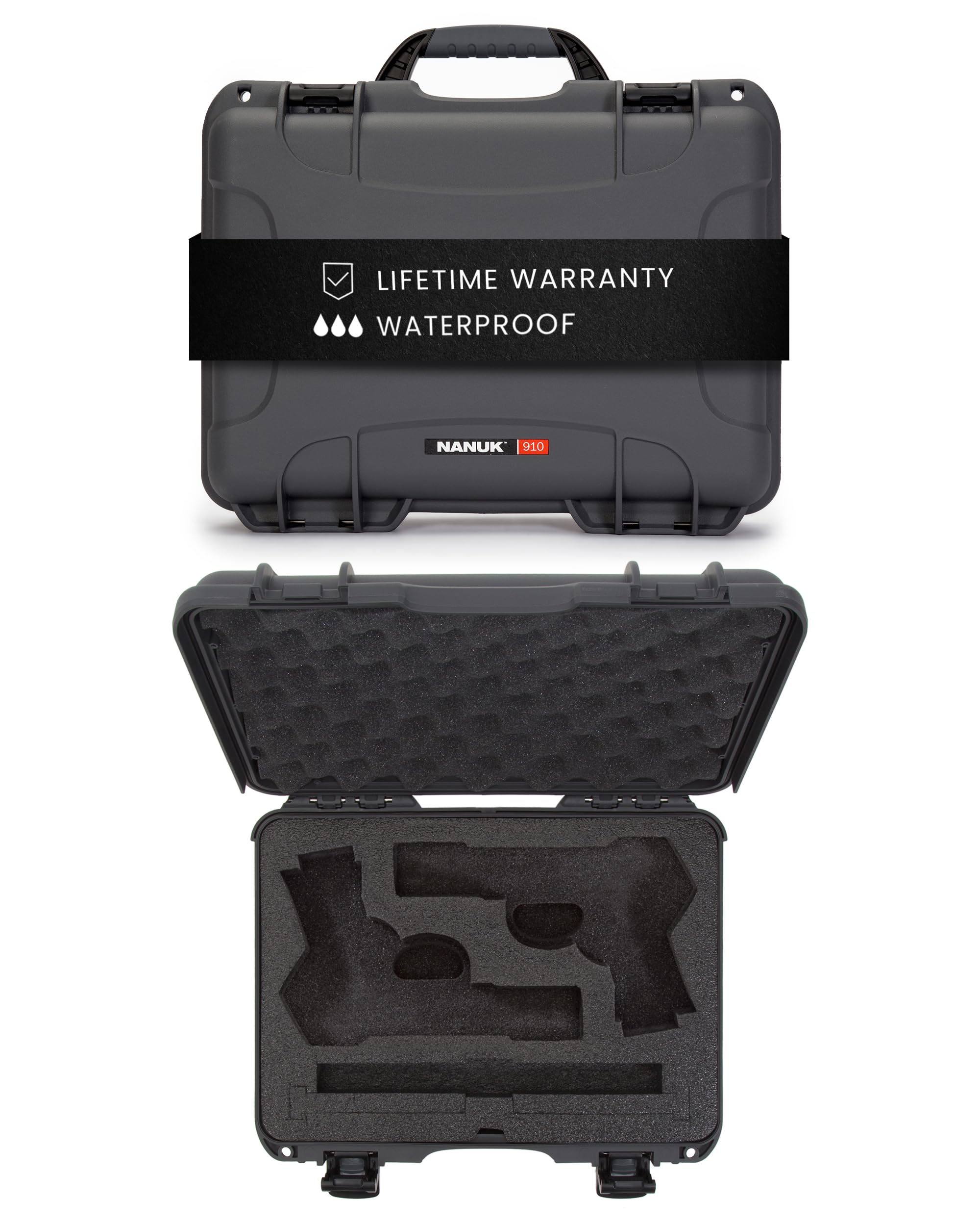 NANUK Hard Case with Custom Foam Insert for Professional Sporting Gear 2 up to 15 with Wheels – IP67 Waterproof Gear Case Storage, Made in Canada