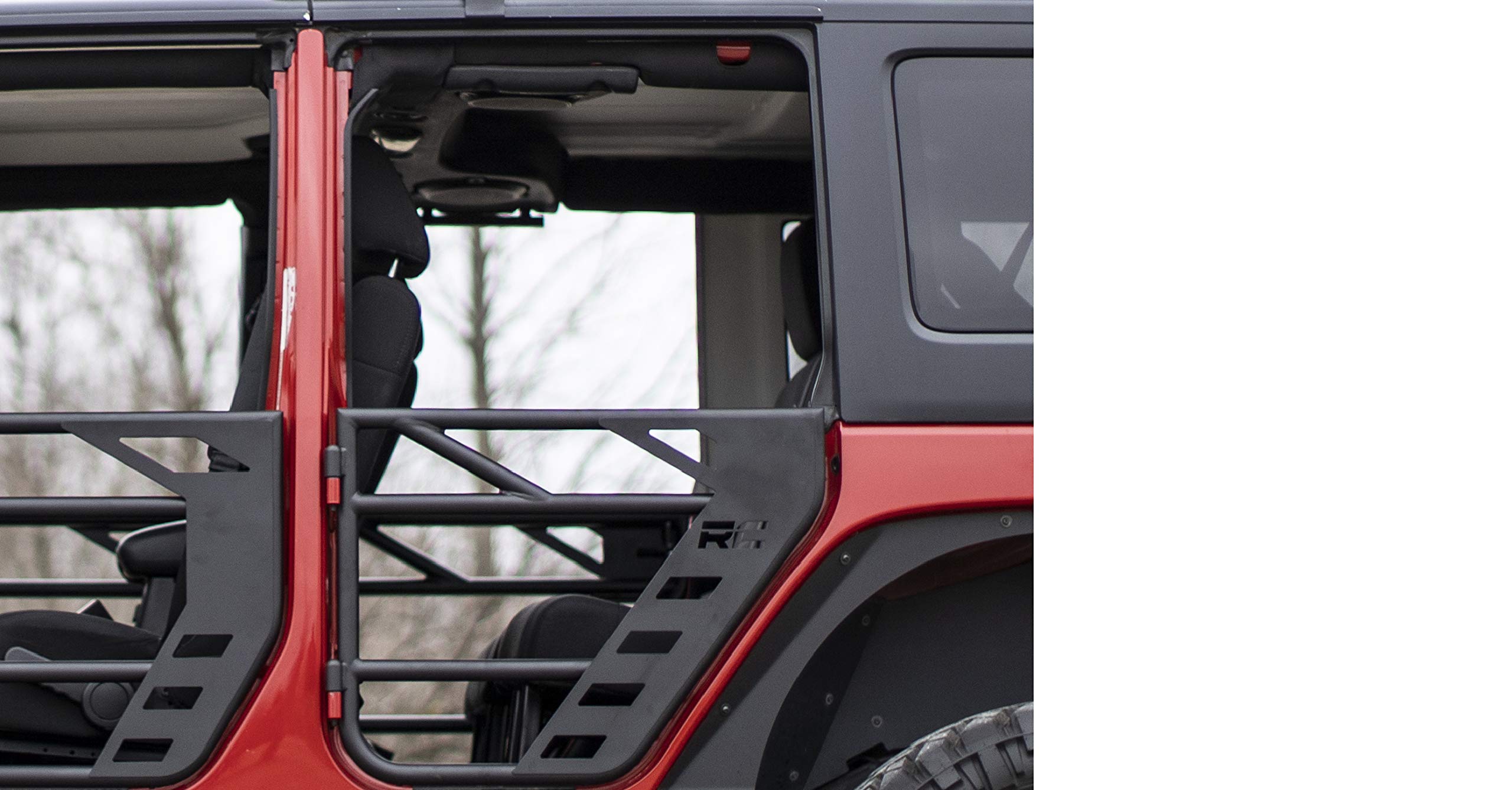 Rough Country Steel Tube Rear Doors for 2007-2018 Jeep Wrangler JK/JKU - 10587
