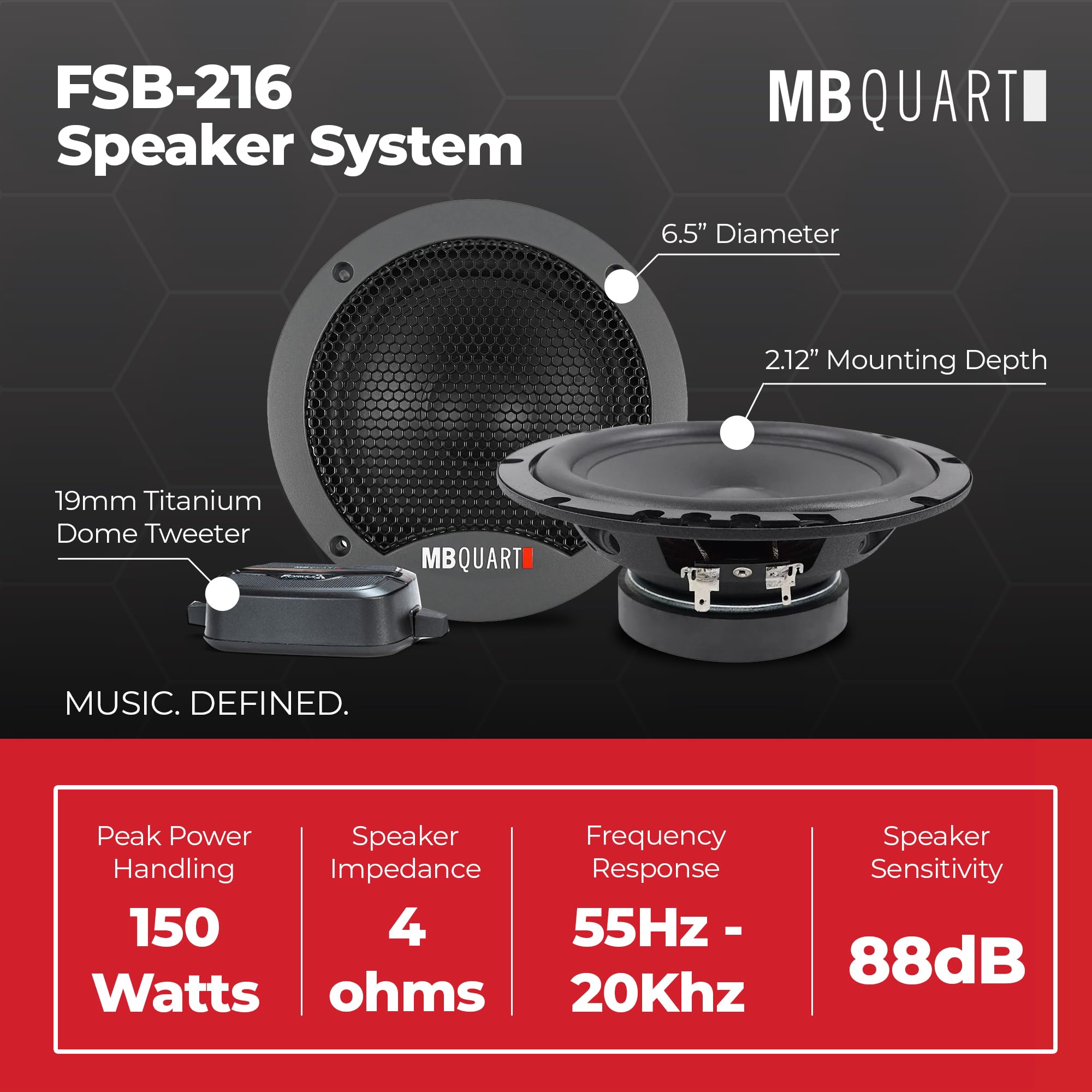 Formula Series MB Quart 6.5" Component Speaker System