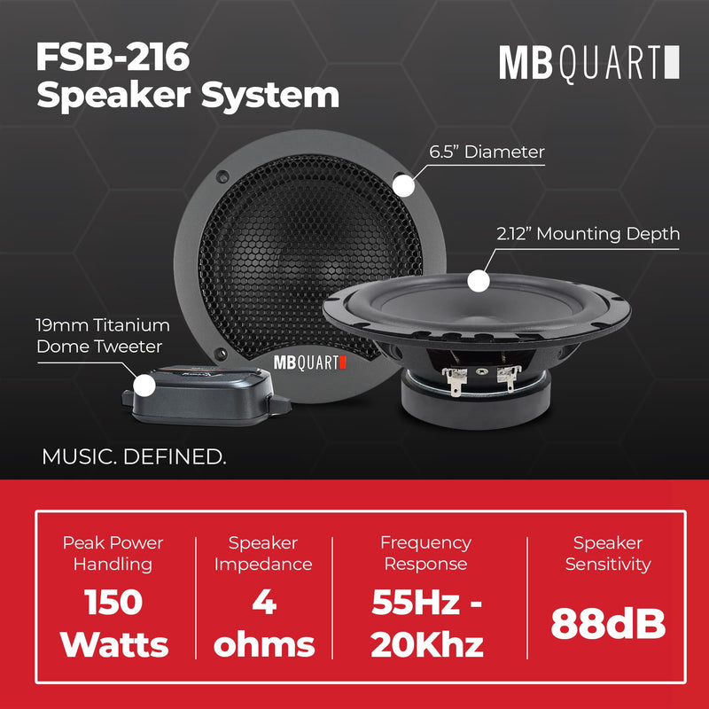 Formula Series MB Quart 6.5" Component Speaker System
