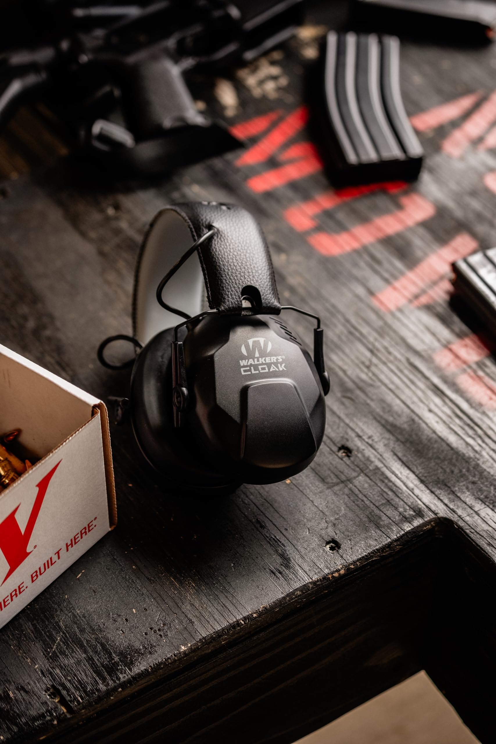 Cloak WALKER'S Dual Mic Sound-Enhancing 23-25dB Noise Reduction Rating Hunting Gun Range Shooting Hearing Protection Electronic Muffs, 2 AAA Batteries Included