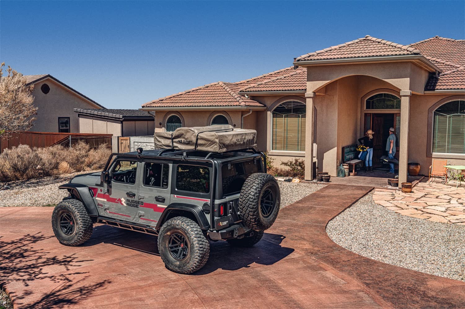 Sherpa Roof Rack Rugged Ridge for Jeep Wrangler JLU | Low-Profile Design, 2 Fixed Crossbars, No Drill Installation | 11703.23 | Fits 2018-2025 Jeep Wrangler JLU 4-Door