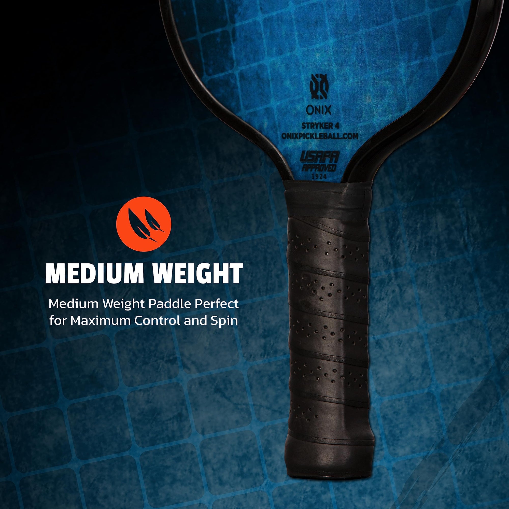 Stryker 4 Onix Composite Pickleball Every Level Oversized Paddle Shape– Blue