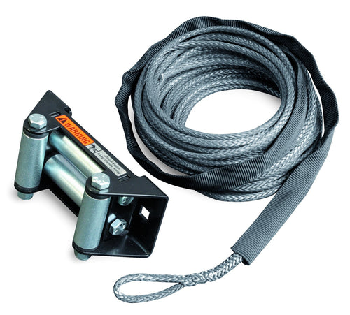 Synthetic Cable Rope Conversion Kit WARN 72495: ATV Winch Component Accessory with Roller Fairlead: 5/32" Diameter x 40' Length