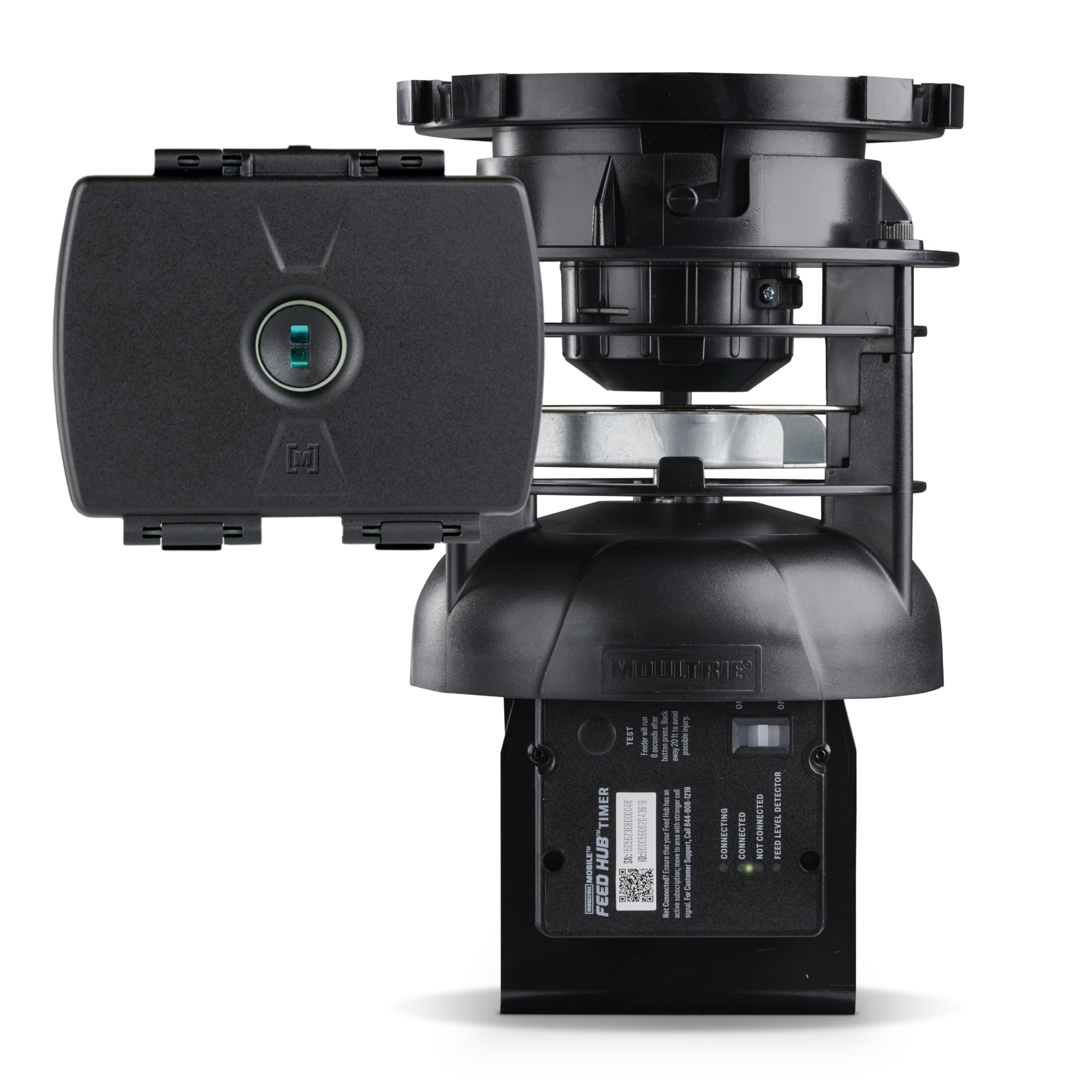 Pro Hunter 2 Cellular Feeder Kit - Moultrie Feed Hub Kit - Cellular Feeder System with Feed Level Detector and Spincast Spreader - Universal Fit for Most Spin cast Wildlife Feeder Hoppers