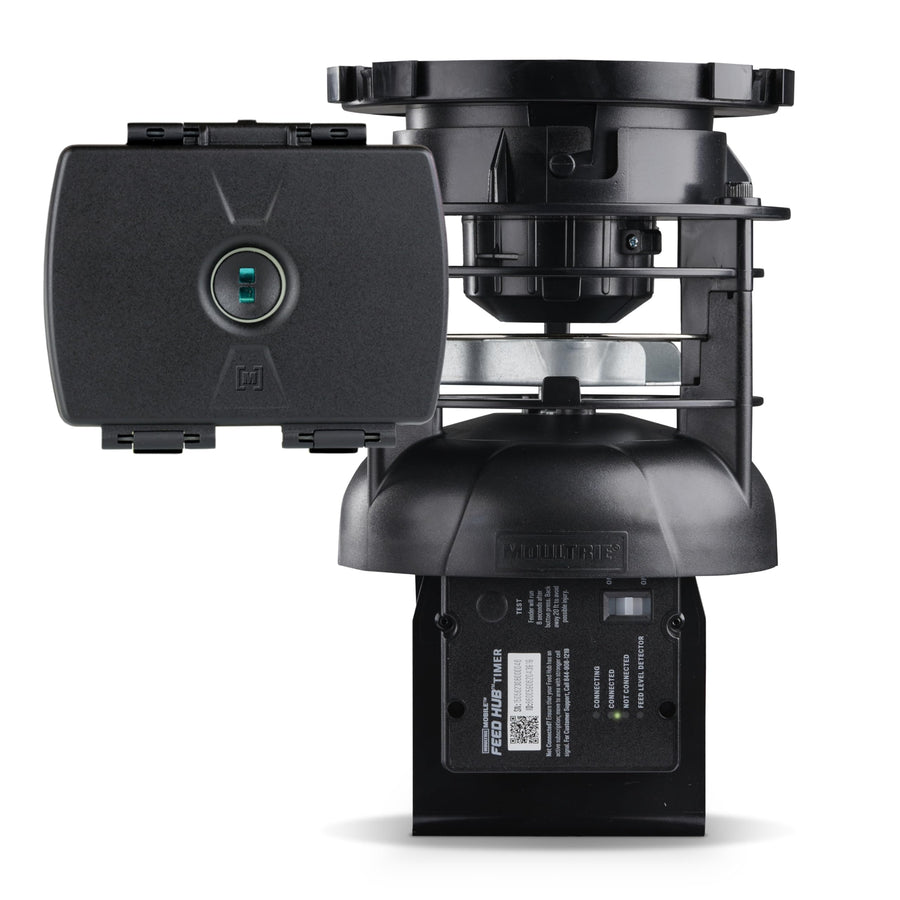Pro Hunter 2 Cellular Feeder Kit - Moultrie Feed Hub Kit - Cellular Feeder System with Feed Level Detector and Spincast Spreader - Universal Fit for Most Spin cast Wildlife Feeder Hoppers