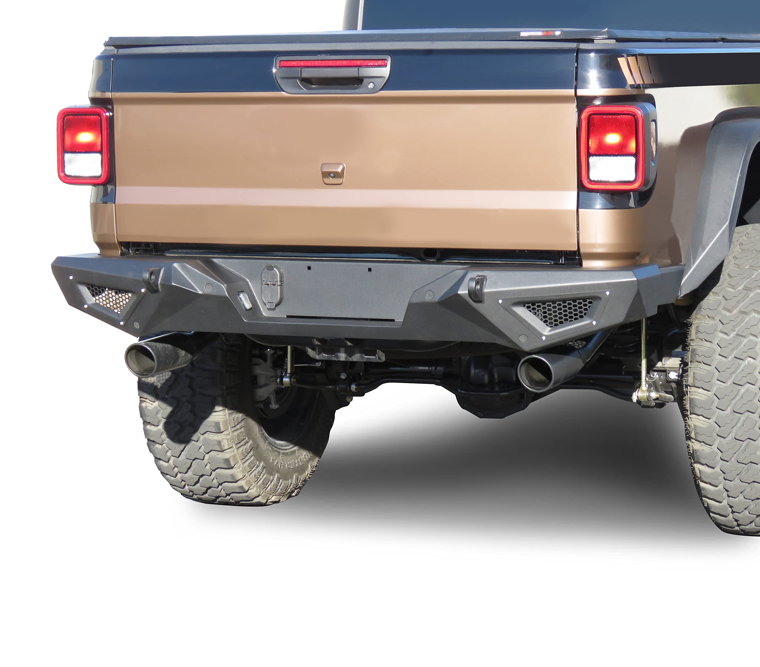 Heavy Duty Black Horse Armour Rear Bumper Matte Black Compatible with 2020-2025 Jeep Gladiator-ARB-JG20