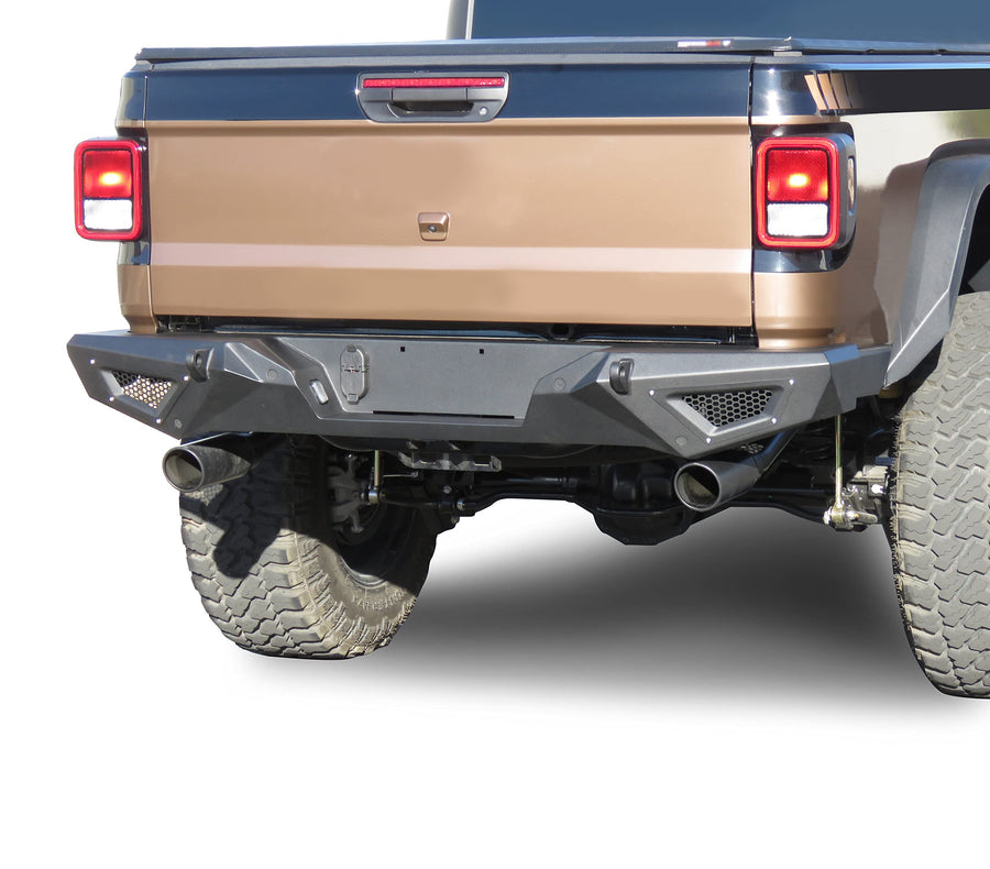 Heavy Duty Black Horse Armour Rear Bumper Matte Black Compatible with 2020-2025 Jeep Gladiator-ARB-JG20