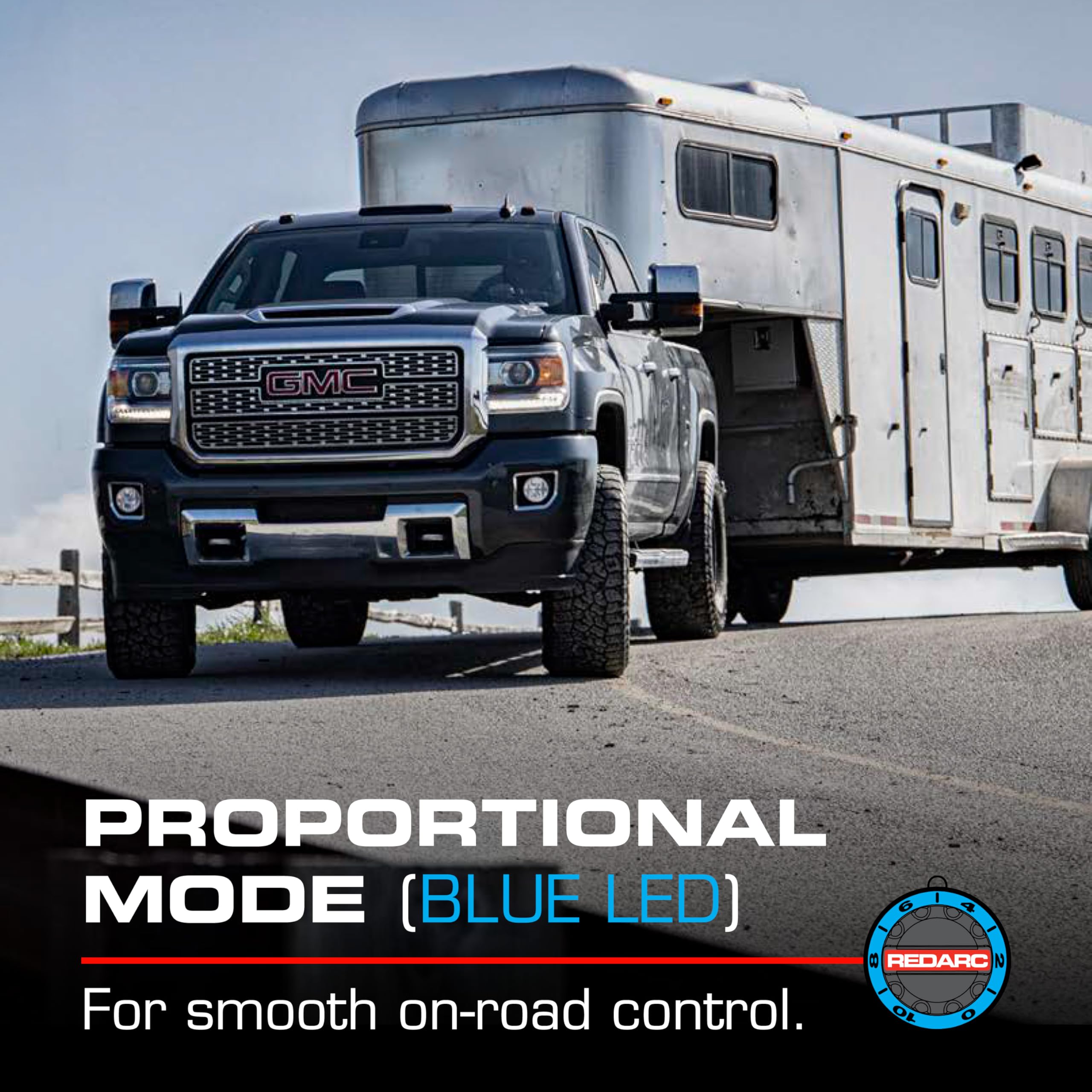 Tow-Pro Liberty REDARC Electric Trailer Brake Controller Kit, Universal Fit for 1 to 2 Axle Cars, Trucks, SUVs, Proportional Braking, 12V Compatible to Tow RV, Camper, Trailer, Boat