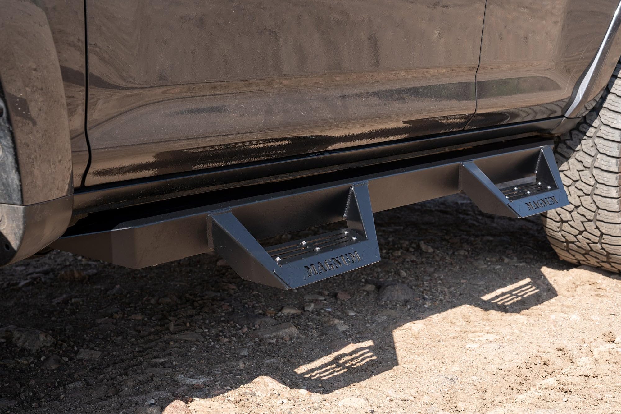 Compatible Magnum RT Drop Steps Running Boards Black with 2010-2024 4Runner Without Factory Cladding