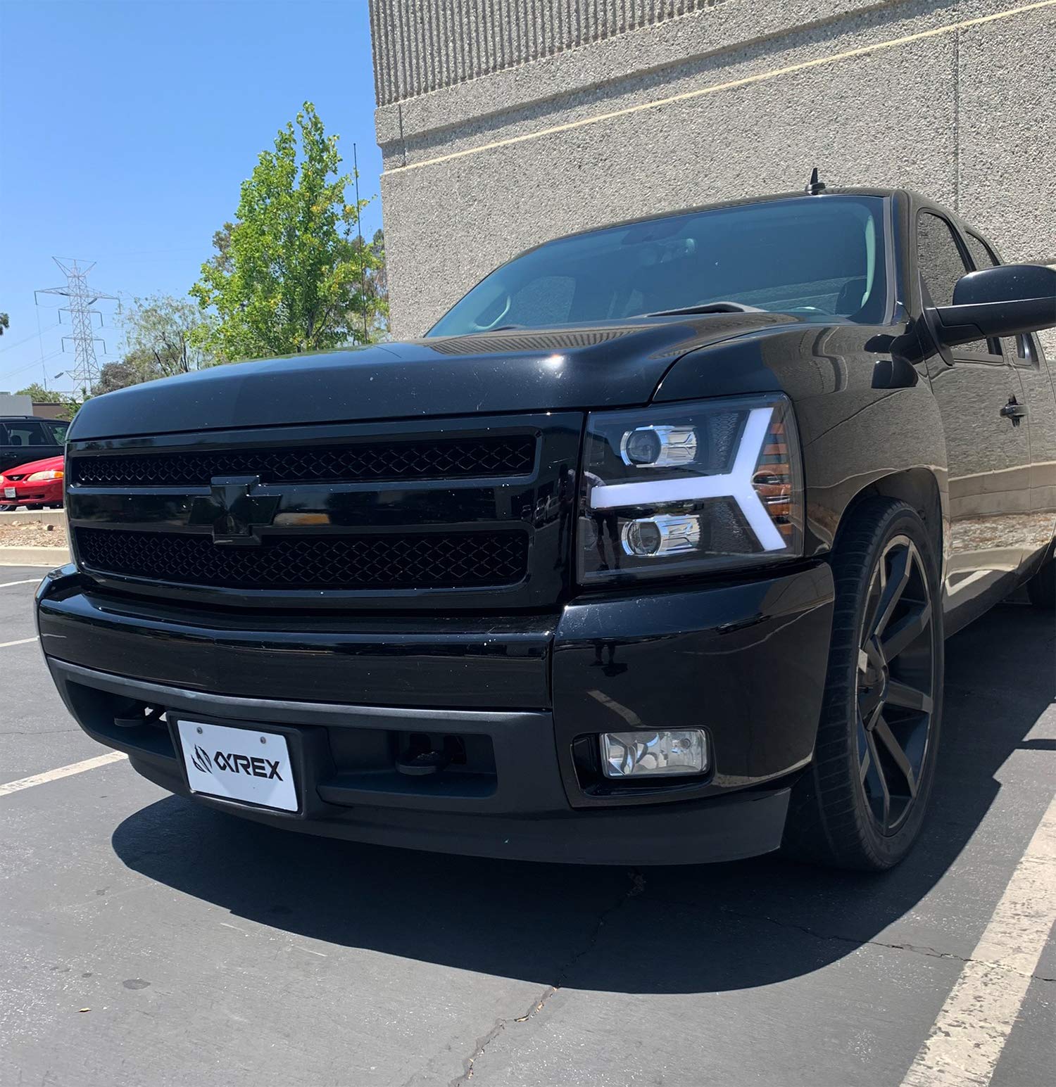 07-13 Chevy 1500HD AlphaRex (880206) PRO-Series Proj Headlight Plank Style Gloss Blk w/Activ Light/Seq Signal